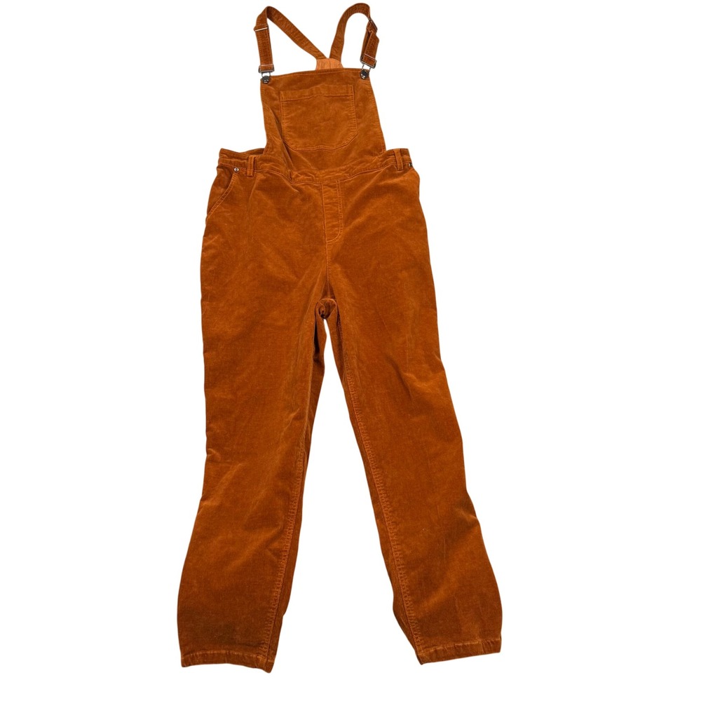 ModCloth Rust Corduroy Overalls Womens Plus Size 1X Straight Leg Boho Retro